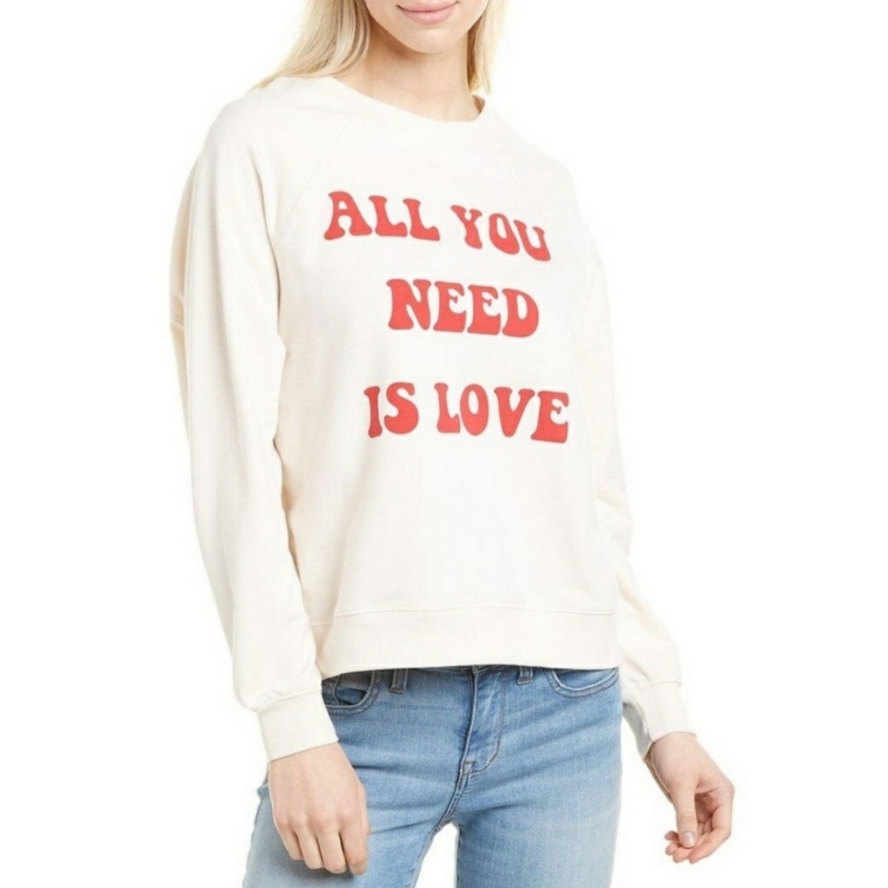NWT Wildfox "All you need is love" Sweatshirt - Picture 2 of 7